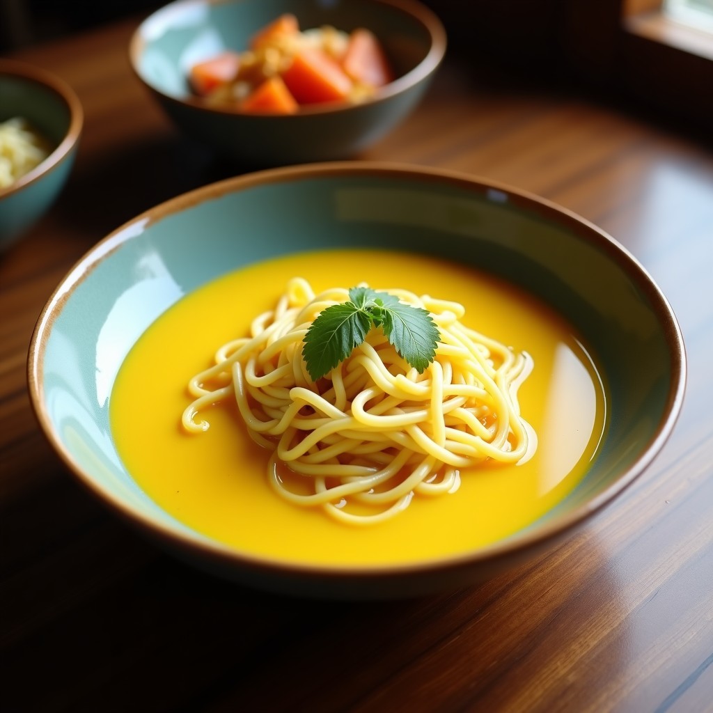 Sopa de Cúrcuma y Leche de Coco con Fideos de Konjac: Receta Keto y Antiinflamatoria