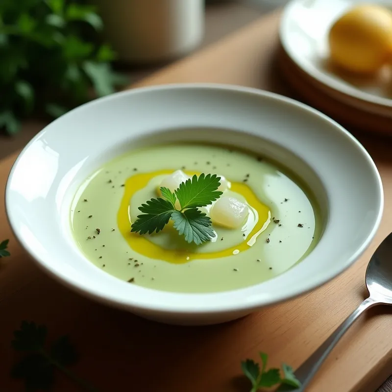 Sopa Fría de Perejil y Patata con Yogur: Receta Refrescante y Digestiva en 10 Minutos