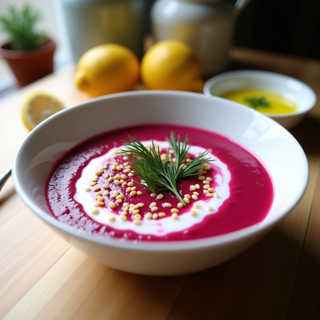 Sopa Fría de Remolacha y Yogur Griego: Receta Sin Cocción y Alta en Probióticos