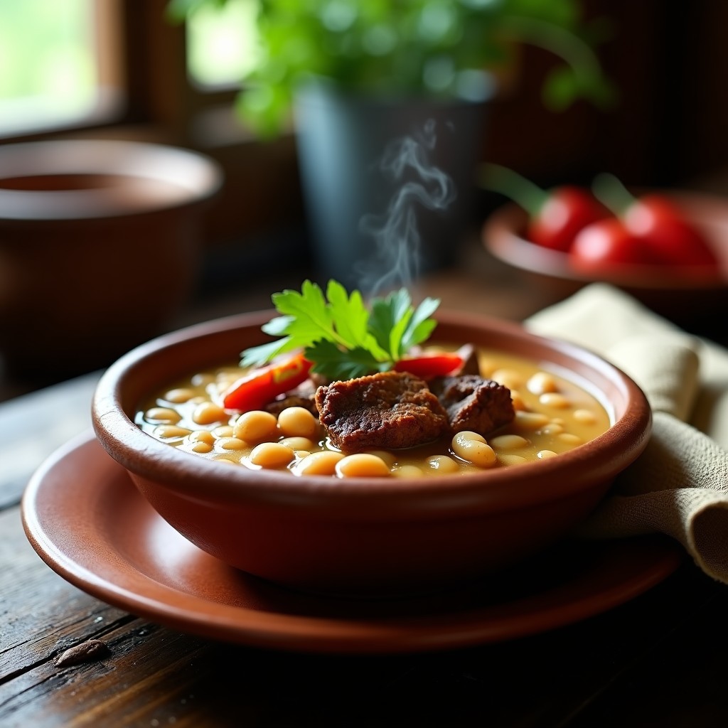 Sopa de Frijoles Manteca y Costilla Ahumada: Receta Costarricense en Thermomix