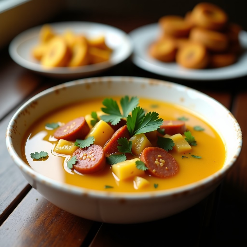 Sopa de Guandú con Yuca y Chorizo Vegano: Receta Dominicana Reconfortante en Thermomix