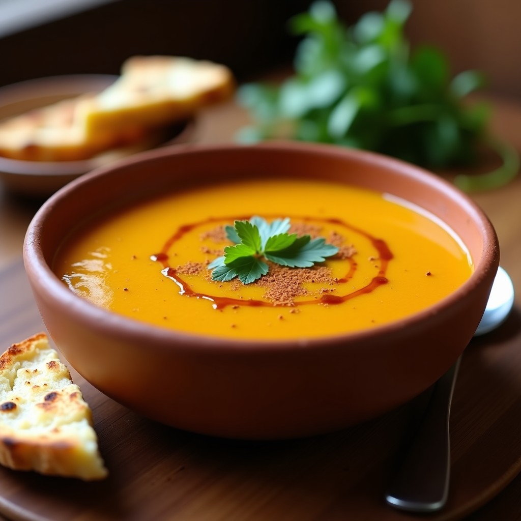 Sopa de Lentejas Rojas y Calabaza con Comino: Receta Egipcia en Thermomix