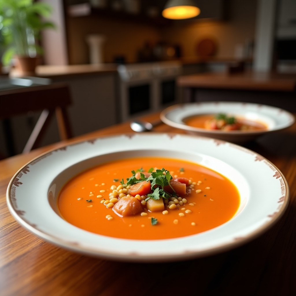 Sopa de Lentejas Rojas y Jengibre: Receta India en Thermomix Alta en Hierro