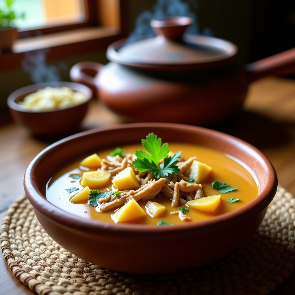 Sopa de Maní con Plátano Macho y Cilantro: Receta Colombiana en Olla Express