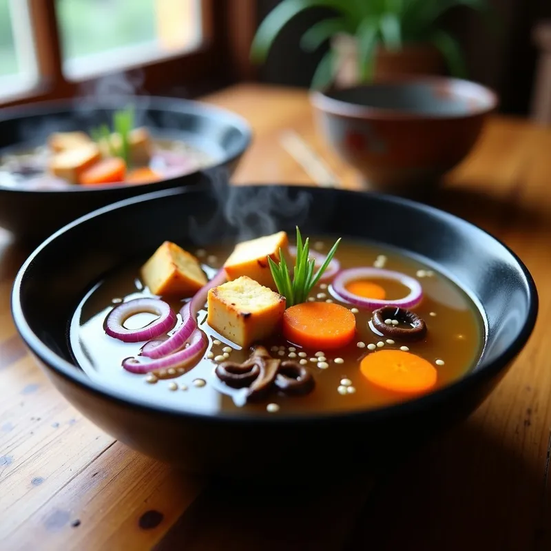 Sopa de Miso Ahumada con Tofu: Receta en Horno Sin Aceite y Alta en Proteína