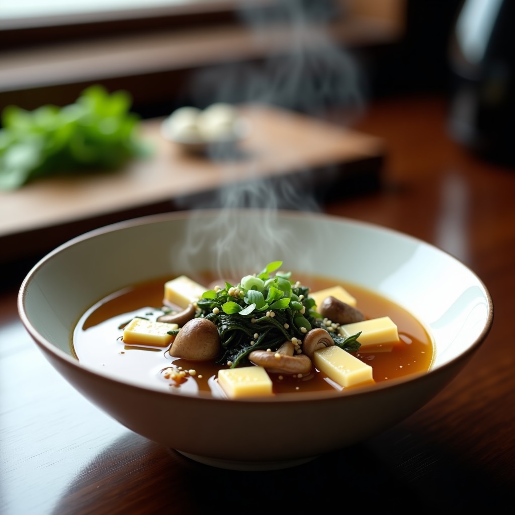Sopa de Misos con Champiñones Shimeji y Tofu Sedoso: Receta Japonesa Detox en 15 Minutos