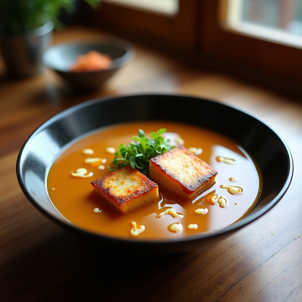 Sopa Miso con Tofu Crujiente: Receta en Olla Lenta con Omega-3 y Toque Umami