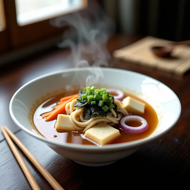 Sopa Miso con Udon Vegana: Receta Rápida en 15 Minutos