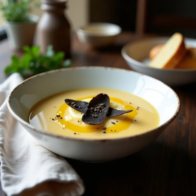 Sopa de Patata y Trufa Negra: Receta Cremosa en Thermomix en 25 Minutos