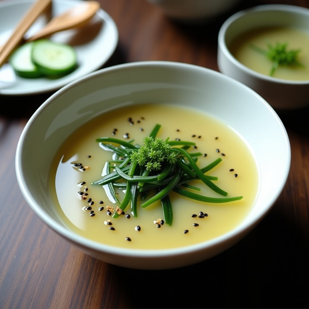 Sopa Fría de Pepino y Alga Wakame con Jengibre: Receta Japonesa En 12 Minutos Sin Cocción