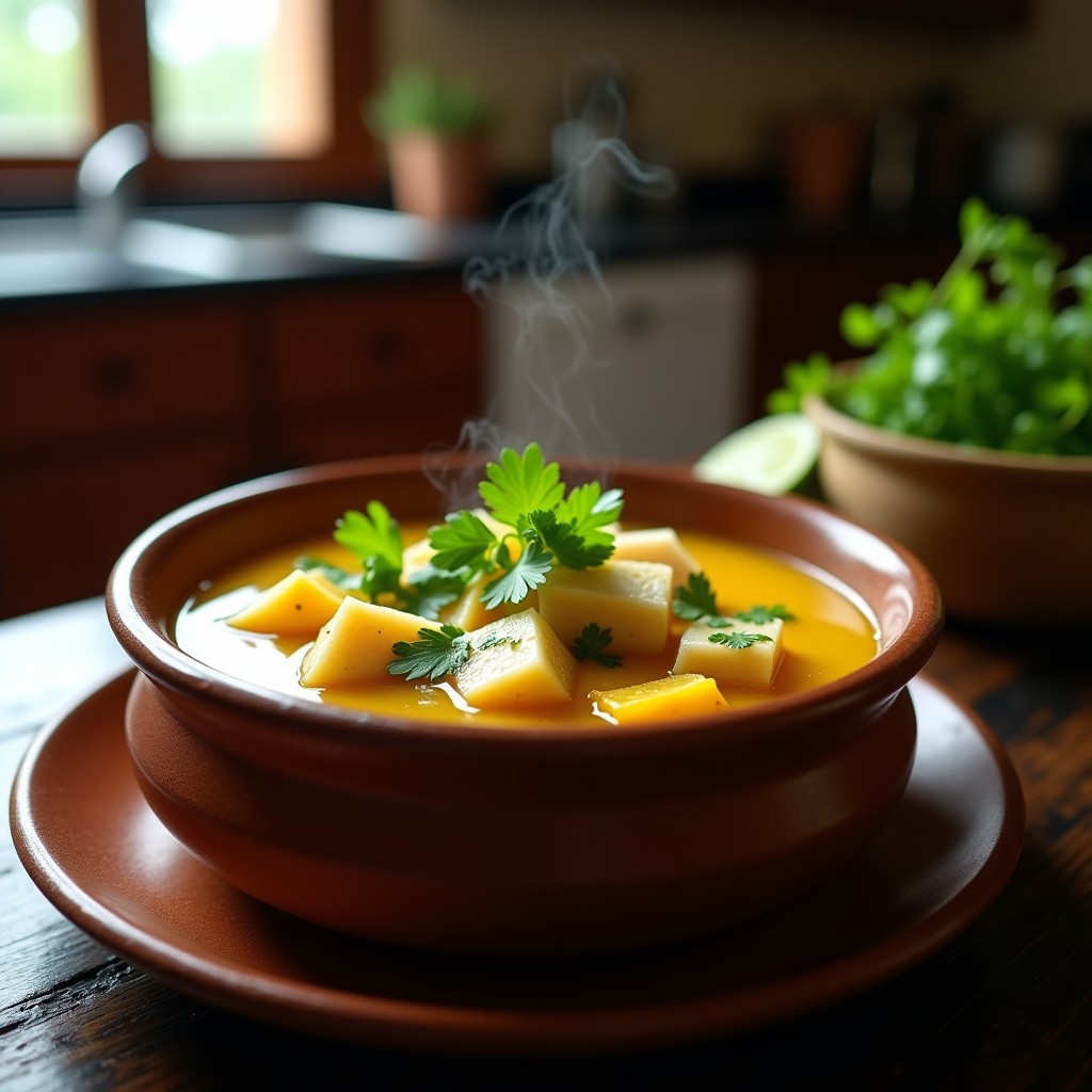 Sopa de Pescado y Yuca con Cilantro: Receta Cubana en Olla Exprés con Sabores del Mar