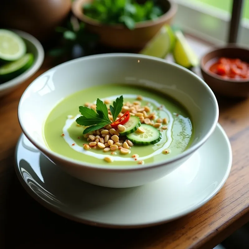 Sopa Thai de Pepino y Limón: Receta en Airfryer Rápida y Fresca