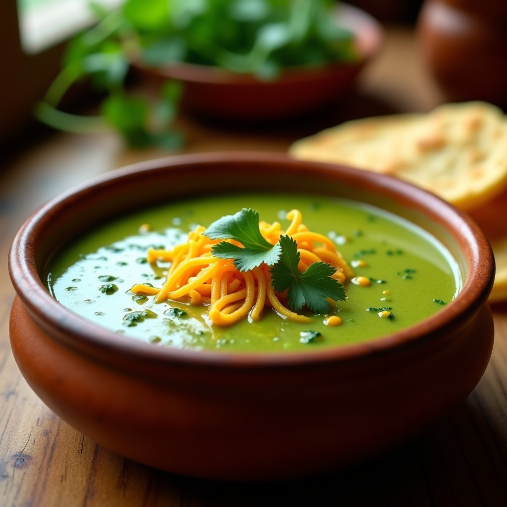 Sopa de Tomate Verde y Cilantro con Tortilla de Maíz: Receta Mexicana Reconfortante