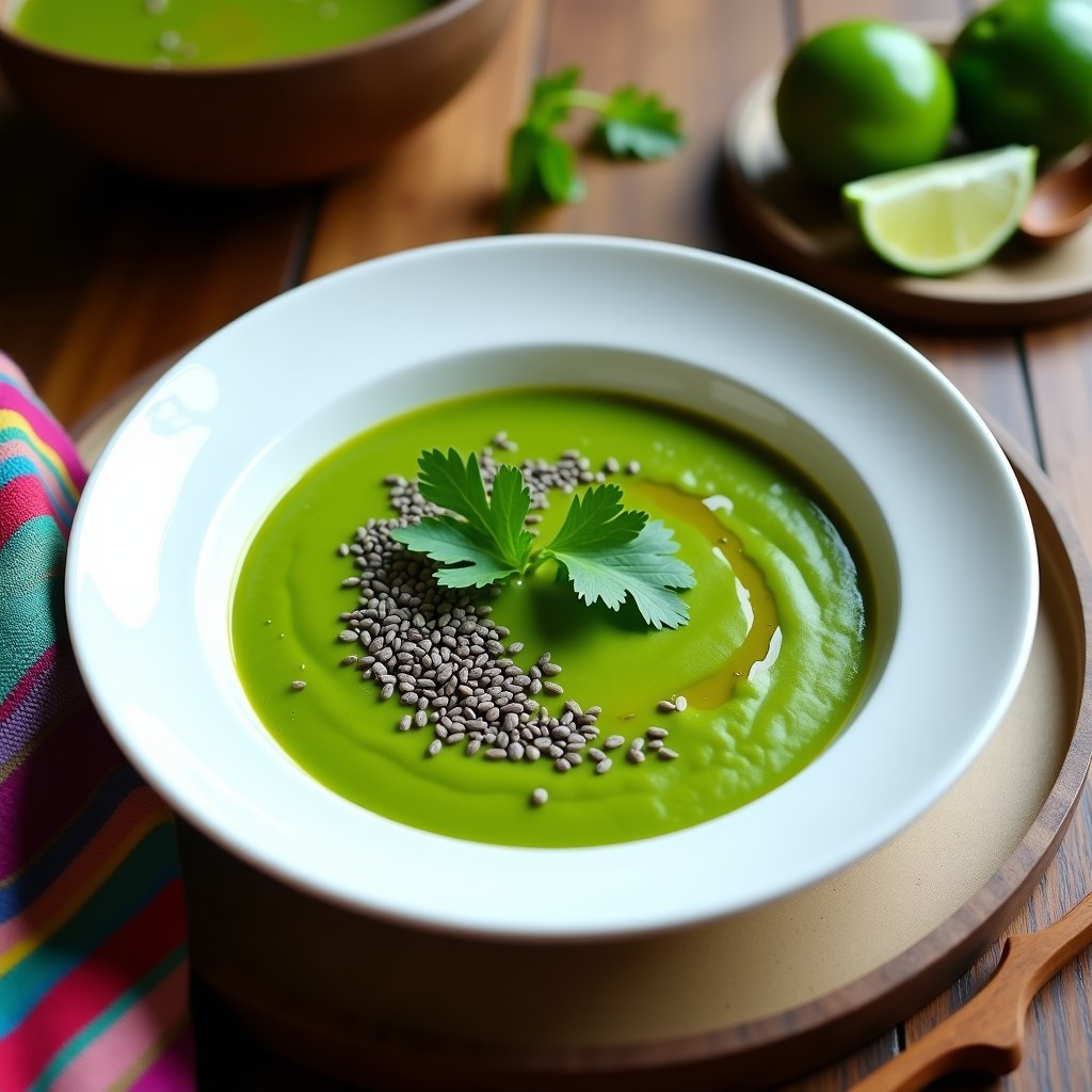 Sopa de Tomate Verde y Algas Espirulina: Receta Mexicana Detox en Thermomix