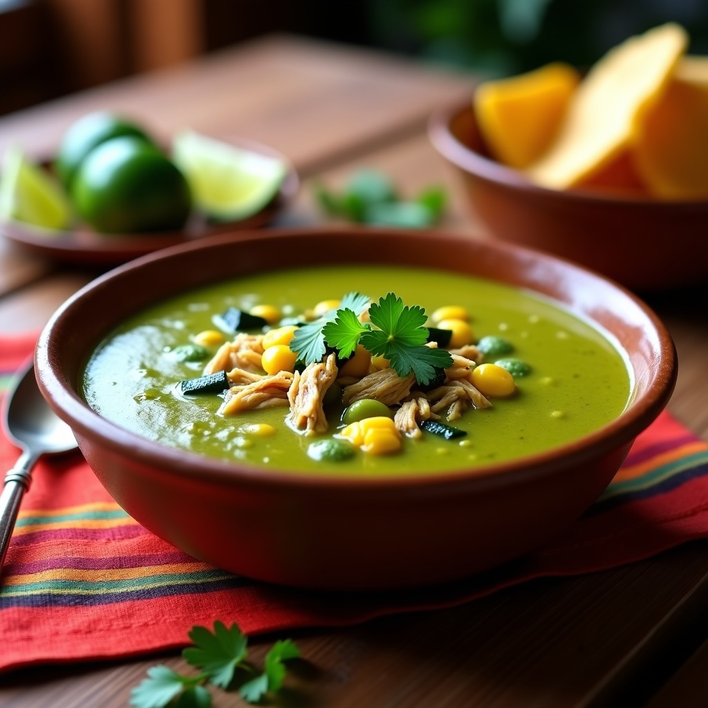 Sopa de Tomatillo y Chile Verde con Pollo: Receta Mexicana en Olla Express y Alta en Proteína