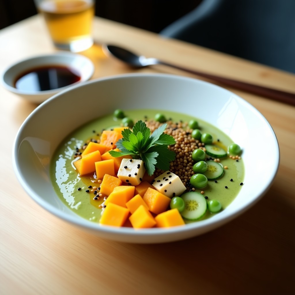Sushi Bowl de Mango y Edamame: Receta Japonesa en Thermomix Sin Arroz y Alta en Proteína