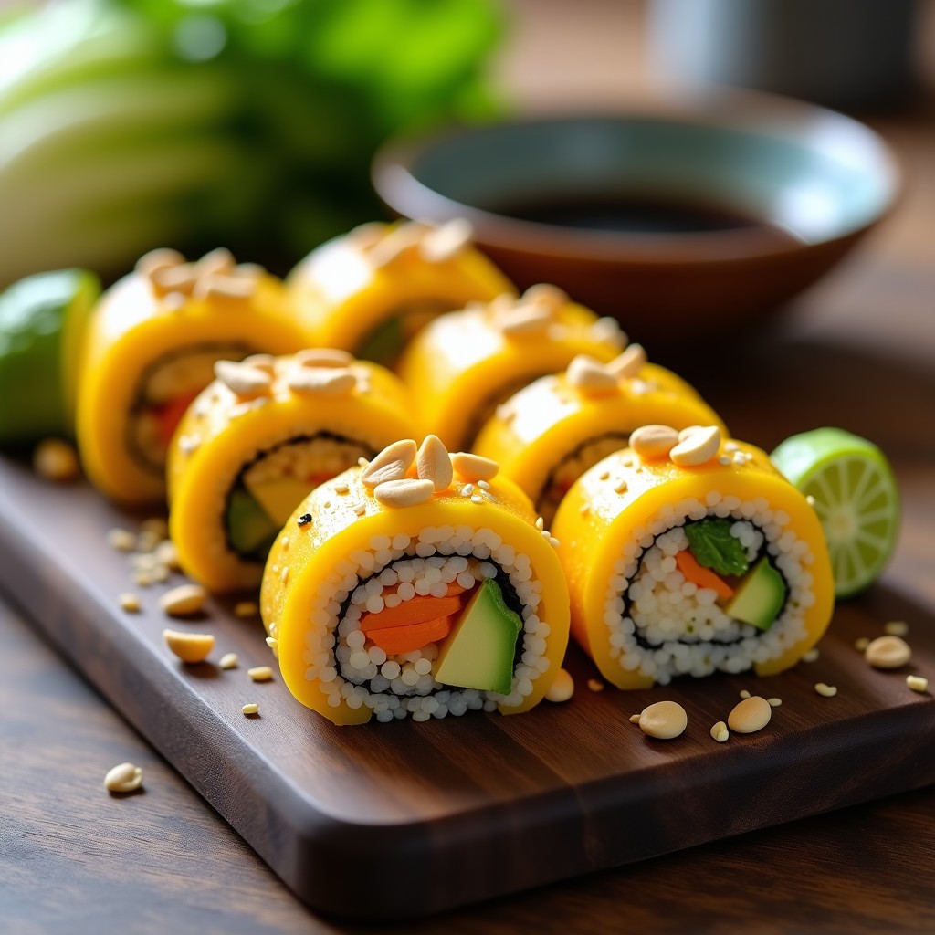 Sushi de Mango y Quinoa: Receta Vegana Sin Algas y Alta en Proteína