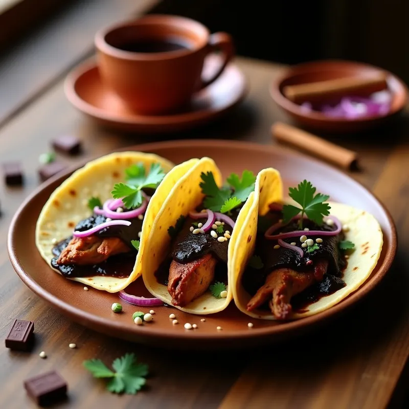 Tacos de Café con Mole Negro: Receta en Olla Lenta y Ultra Aromática