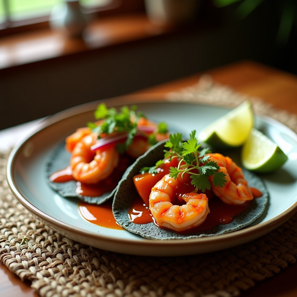 Tacos de Camarón con Adobo de Achiote y Salsa de Tamarindo: Receta Mexicana en Olla Express
