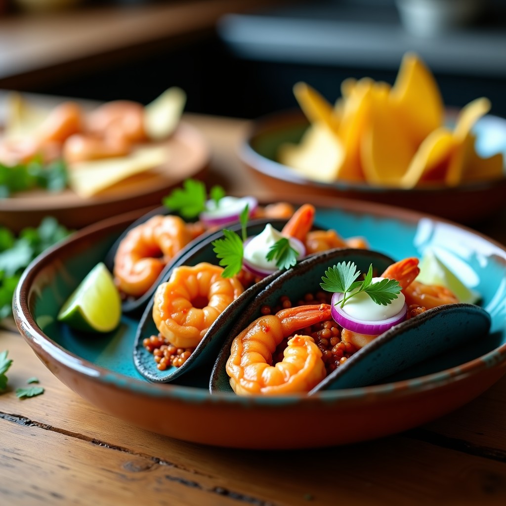 Tacos de Camarón al Ajillo: Receta Mexicana en Airfryer con Toque Español