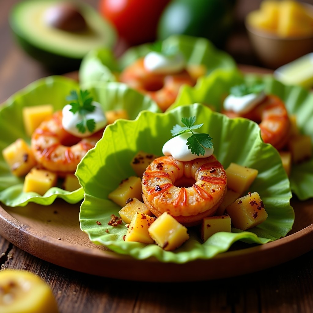 Tacos de Camarón Ahumado con Piña Caramelizada: Receta Tropical Keto en Airfryer