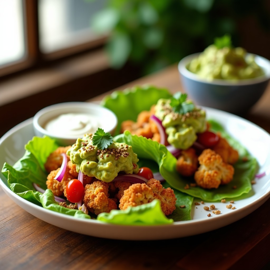 Tacos de Coliflor Asada y Guacamole: Receta Keto y Sin Carbohidratos en 20 Minutos