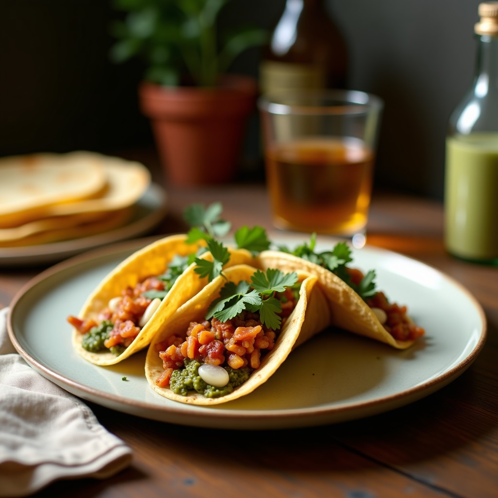 Tacos de Corazón de Alcachofa y Pesto de Albahaca: Receta Italiana Vegana en Airfryer