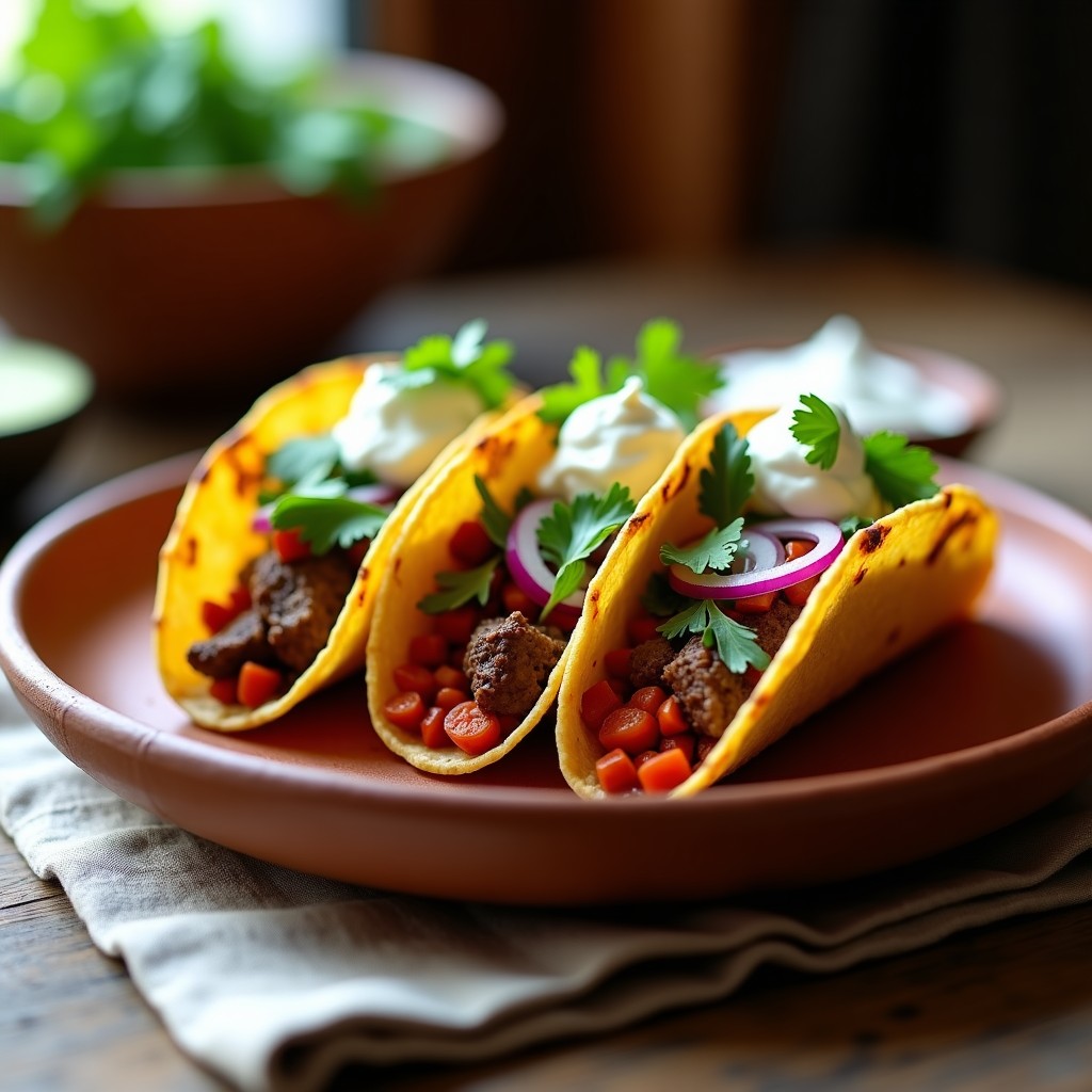 Tacos de Cordero con Adas Picantes: Receta al Horno Crujiente y Sin Freír