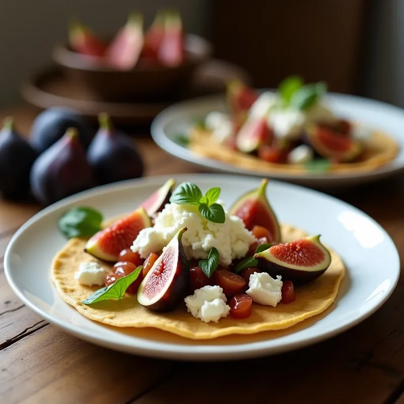 Tacos Crujientes de Higos y Queso de Cabra: Receta Gourmet con Miel en 20 Minutos