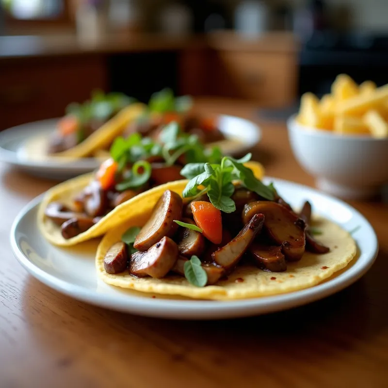 Tacos de Hongo Rey Ahumado al Chipotle: Receta Vegana Gourmet en 25 Minutos