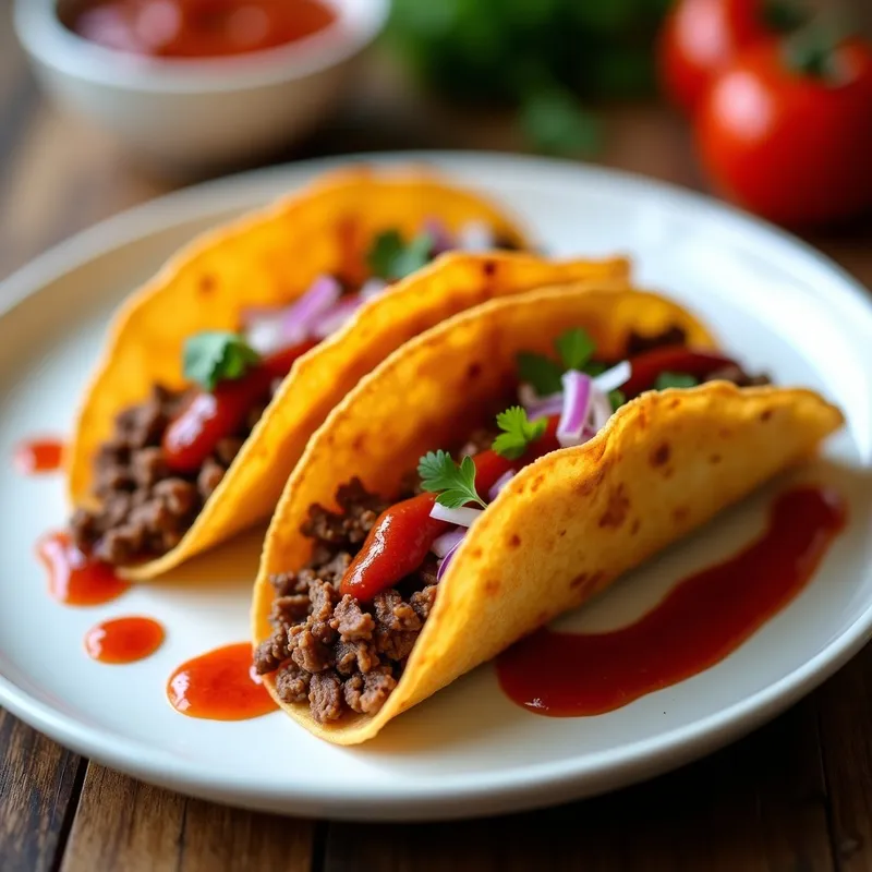 Tacos Dorados de Cordero con Salsa Romesco: Receta Crujiente en Airfryer y Sin Freír