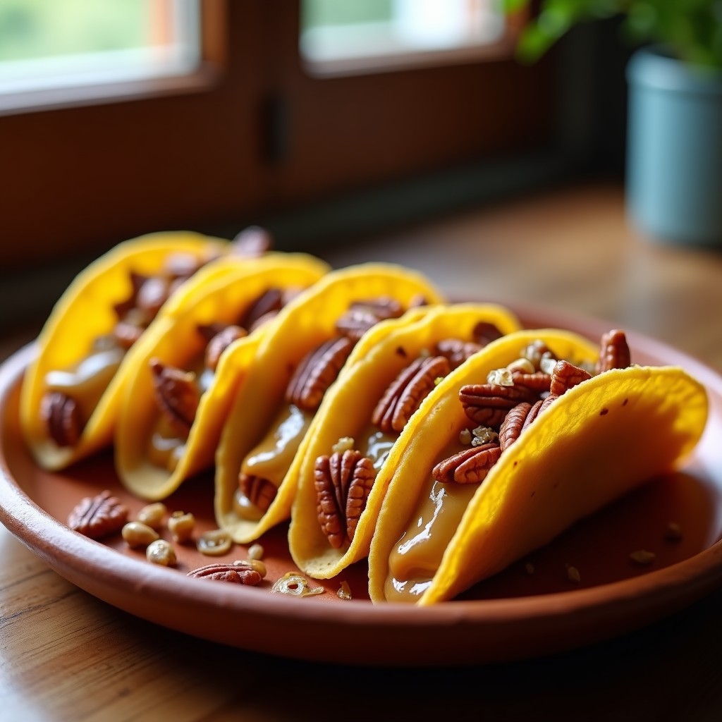 Tacos de Dulce de Leche Vegano y Nueces: Receta Argentina en Airfryer