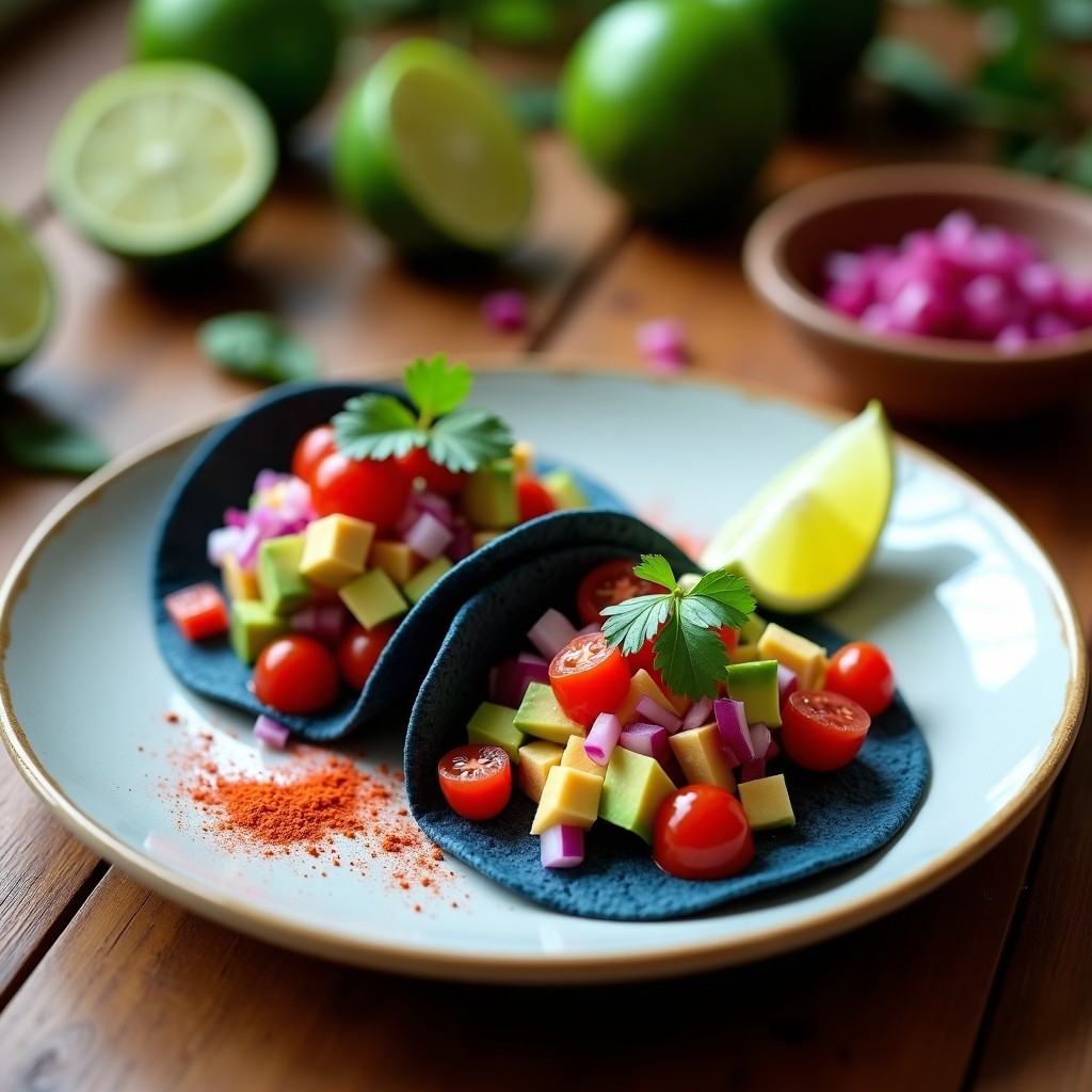 Tacos de Flor de Jamaica y Queso Panela: Receta Mexicana Vegana con Toque Ácido