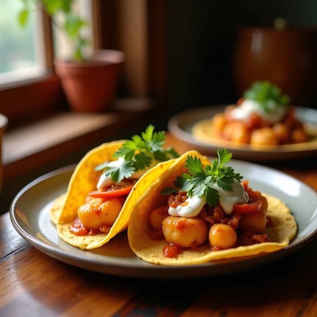Tacos Gobernador con camarón ahumado y queso fundido, receta mexicana fácil y rápida