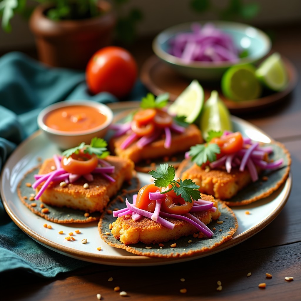 Tacos de Pescado Blanco con Salsa de Guayaba y Chile Habanero: Receta Fusion Mexicano-Caribena Crujiente