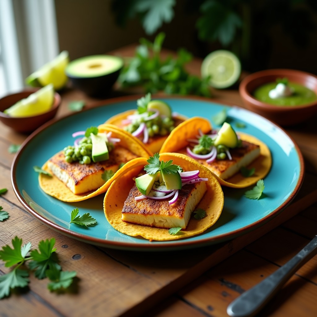 Tacos de Pescado a la Talla con Salsa Verde: Receta Mexicana en Sartén en 15 Minutos