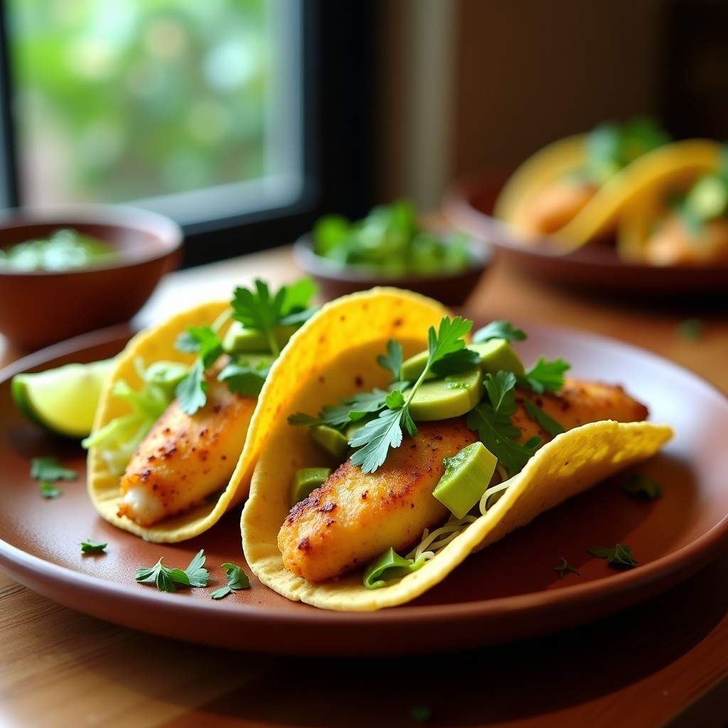 Tacos de Pescado a la Veracruzana con Salsa de Chili Habanero: Receta Mexicana Picante en Airfryer