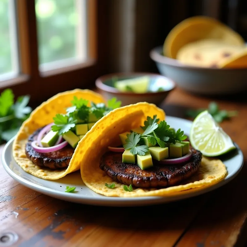 Tacos Veganos de Hongos Portobello Ahumados: Receta Alta en Proteína y Sin Gluten