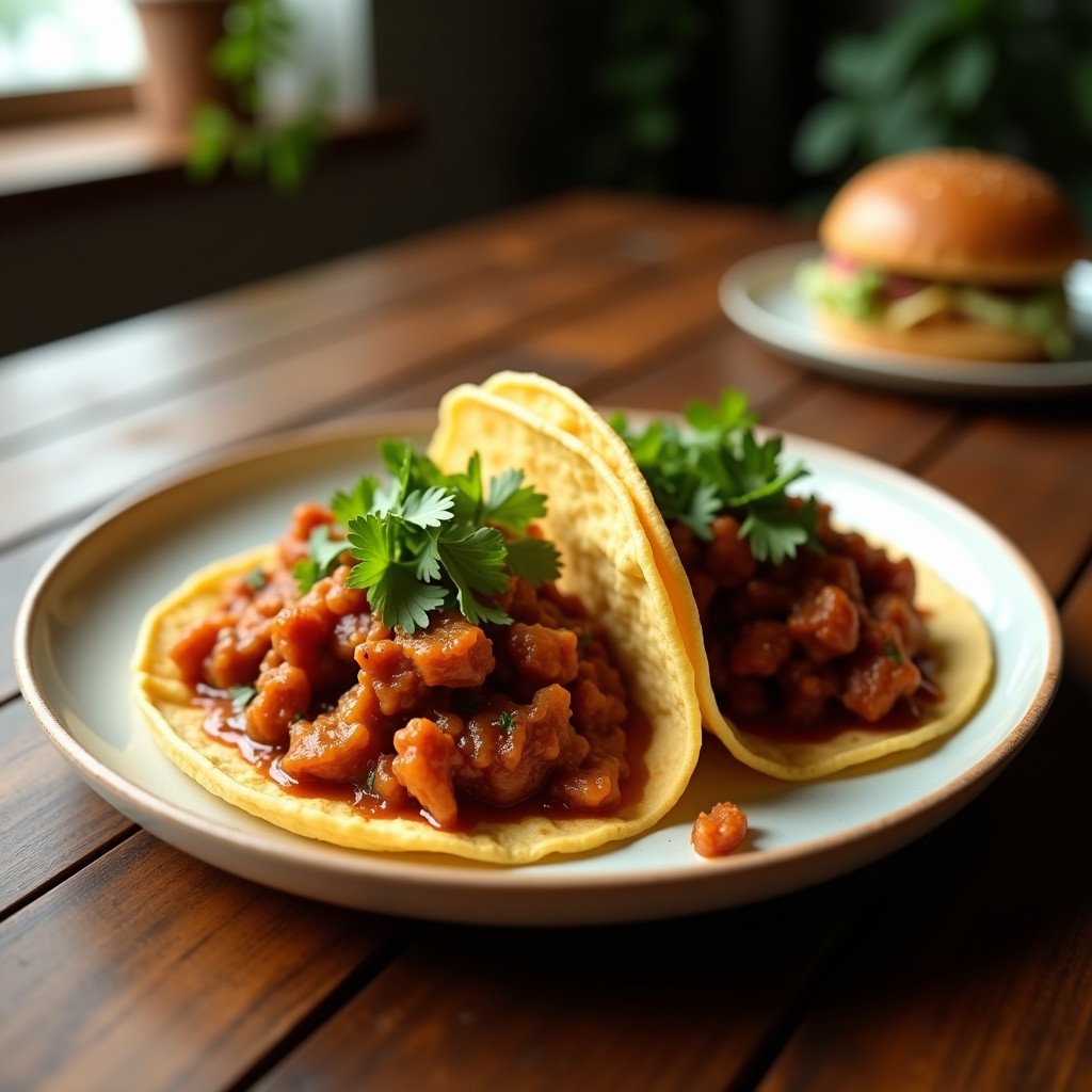 Tacos Veganos de Jackfruit Birria: Receta al Horno con Consomé Ahumado