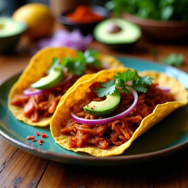 Tacos Veganos de Jackfruit al Pibil: Receta Estilo Yucatán con Aroma Ahumado en 30 Minutos