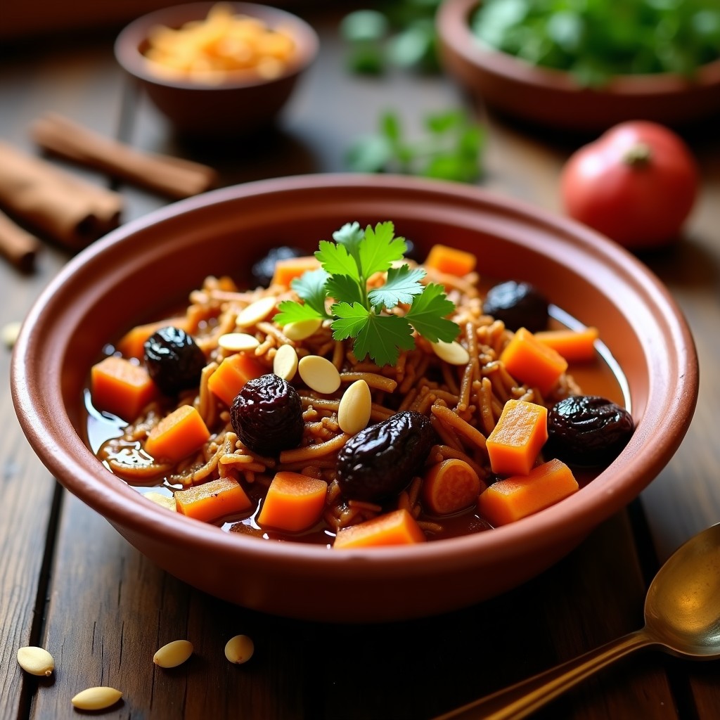 Tajine de Jackfruit con Ciruelas y Especias Ras el Hanout: Receta Vegana en Olla Lenta Marroquí