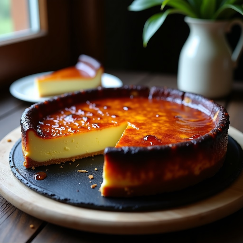 Tarta de Queso Vasca Cremosa: La Receta Auténtica y Fácil con Solo 5 Ingredientes