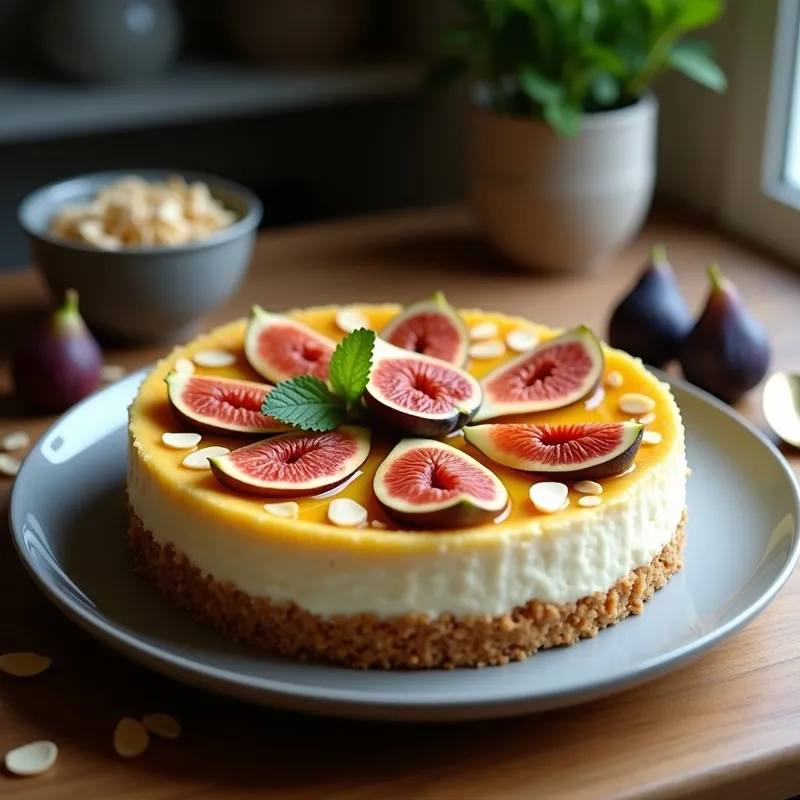 Tarta de Requesón y Higos Caramelizados: Postre Proteico Sin Horno y en 15 Minutos