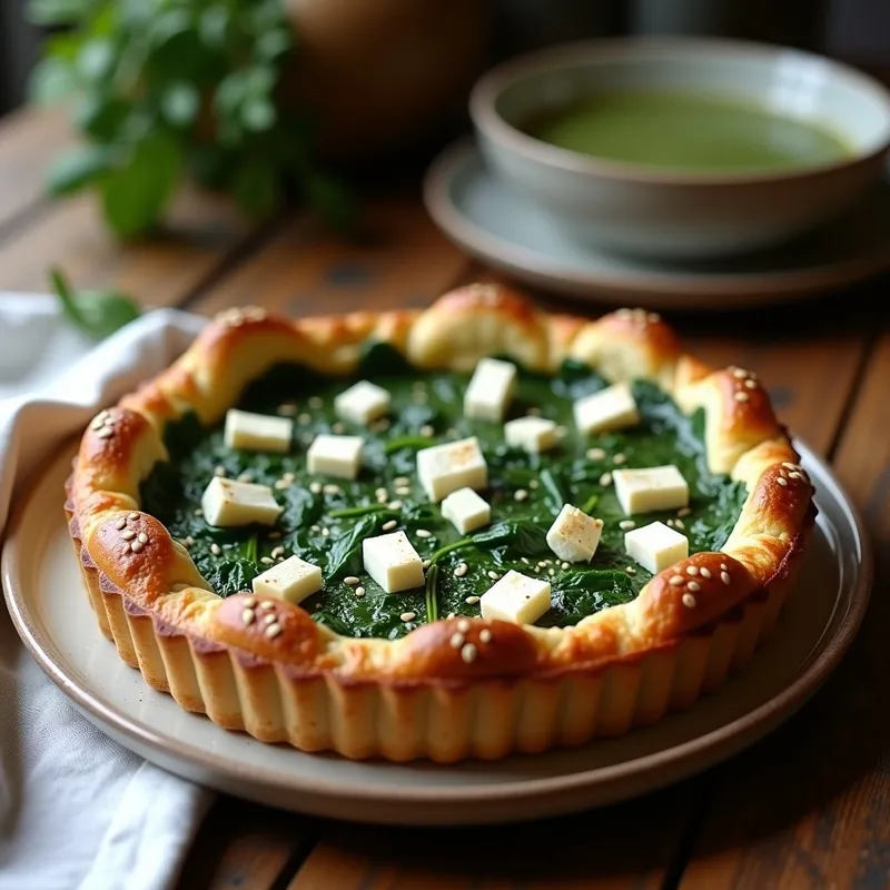 Tarta Salada de Espinacas y Feta: Receta Fácil en Horno con Masa Quebrada