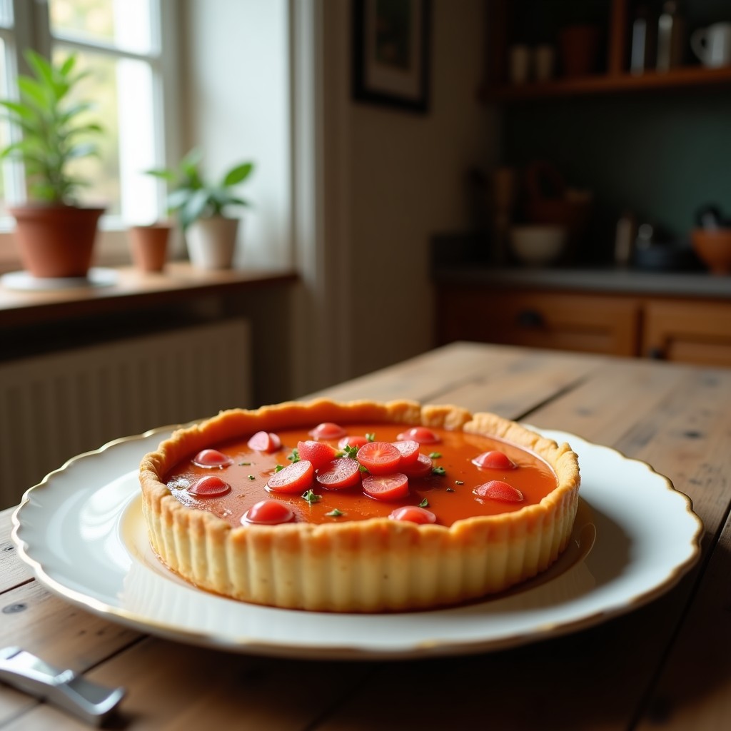 Tarta de Santiago sin gluten recién horneada con azúcar glas, hecha con harina de almendra y perfecta para celíacos