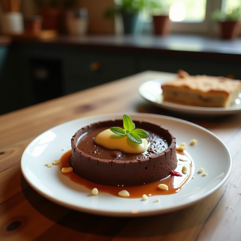 Tartaleta de Chocolate 85% con Ganache de Aguacate: Postre Vegano Sin Azúcar en Airfryer