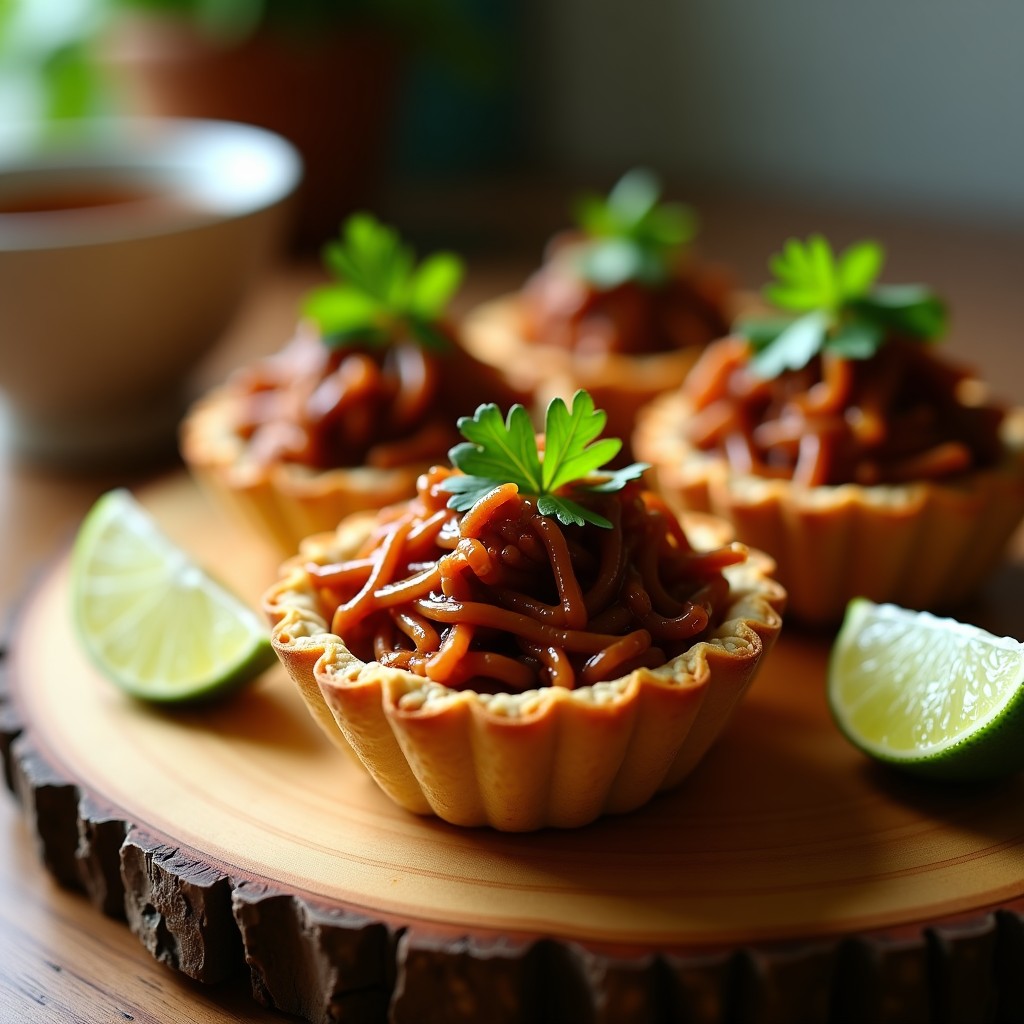 Tartaleta de Jackfruit Ahumado y BBQ Vegana: Receta en Airfryer Sin Gluten y Alta en Fibra