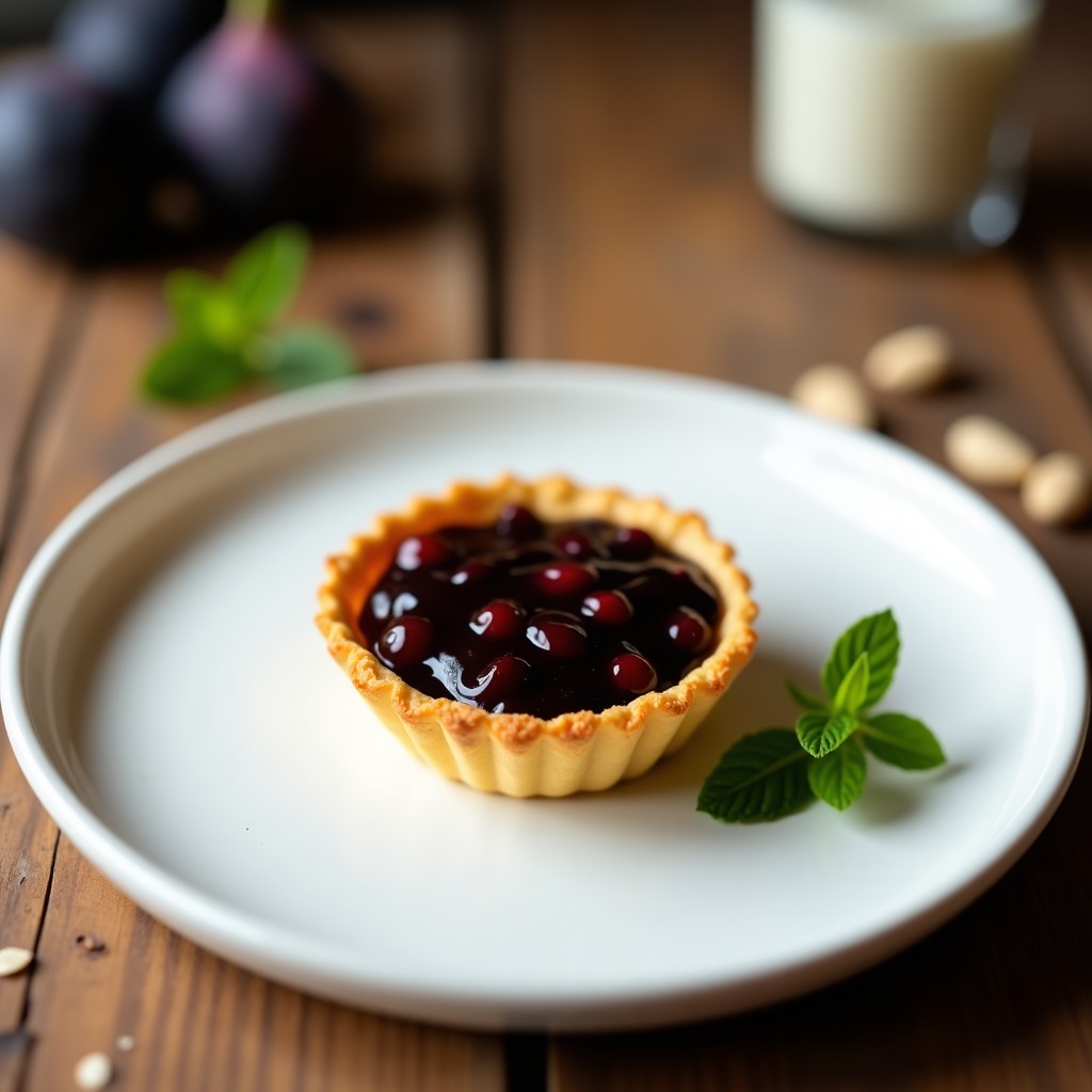 Tartaleta de Queso de Cajú y Mermelada de Higos Negros: Postre Salut Sin Azúcar en 20 Minutos