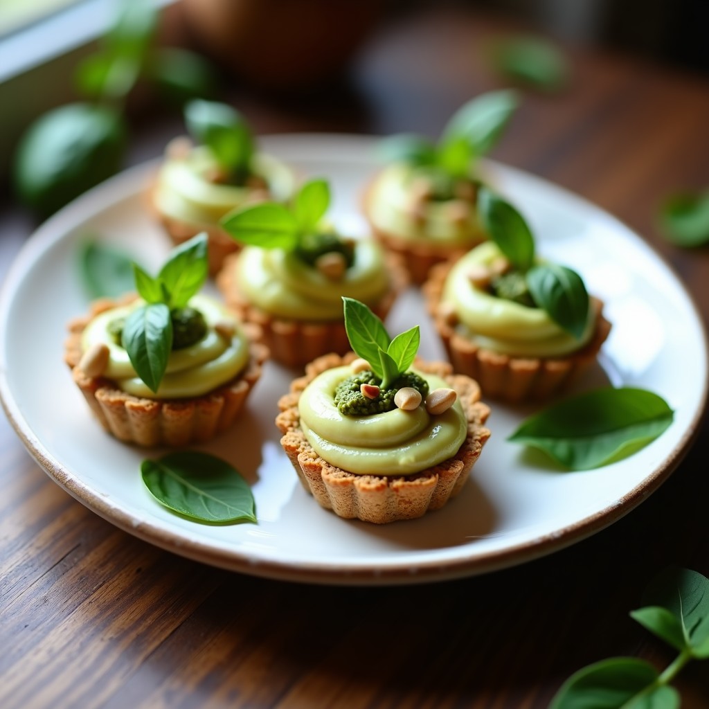 Tartaleta de Base de Semillas con Relleno de Puré de Alcachofa y Pesto: Receta Sin Horno y Sin Gluten