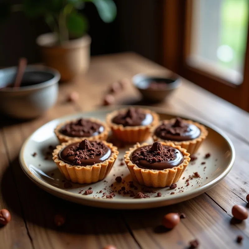 Tartaleta Vegana de Chocolate y Avellana: Sin Horno y en 20 Minutos